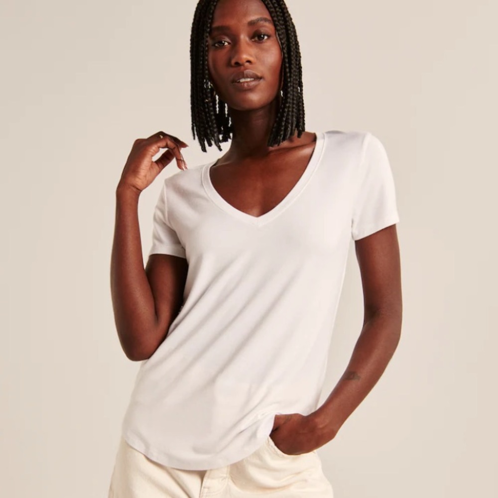 Abercrombie Drapey V-Neck Tee